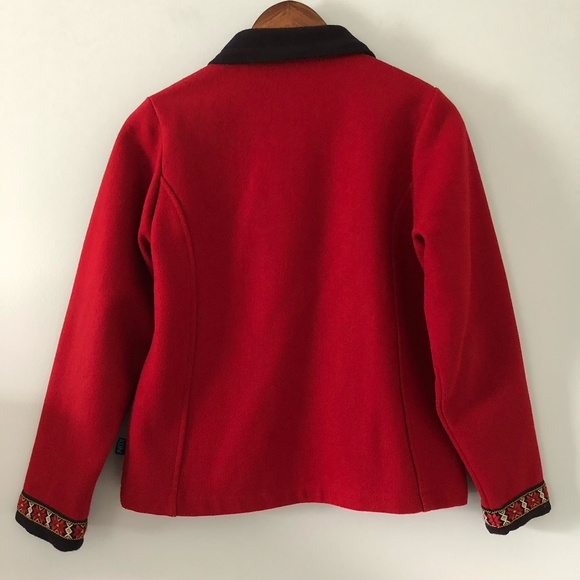 ALF By Kuhl Red Bergan Wool Zip Front Jacket Size XS - Picture 6 of 12